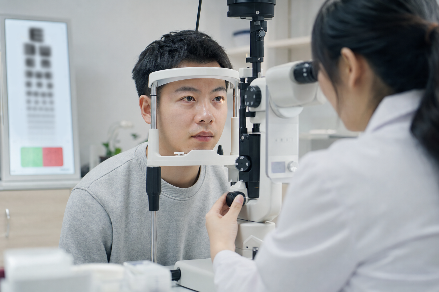 成人裂隙灯眼科检查